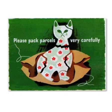 Vintage Apple Collection 'Please Pack Parcels' Canvas Art,18x24